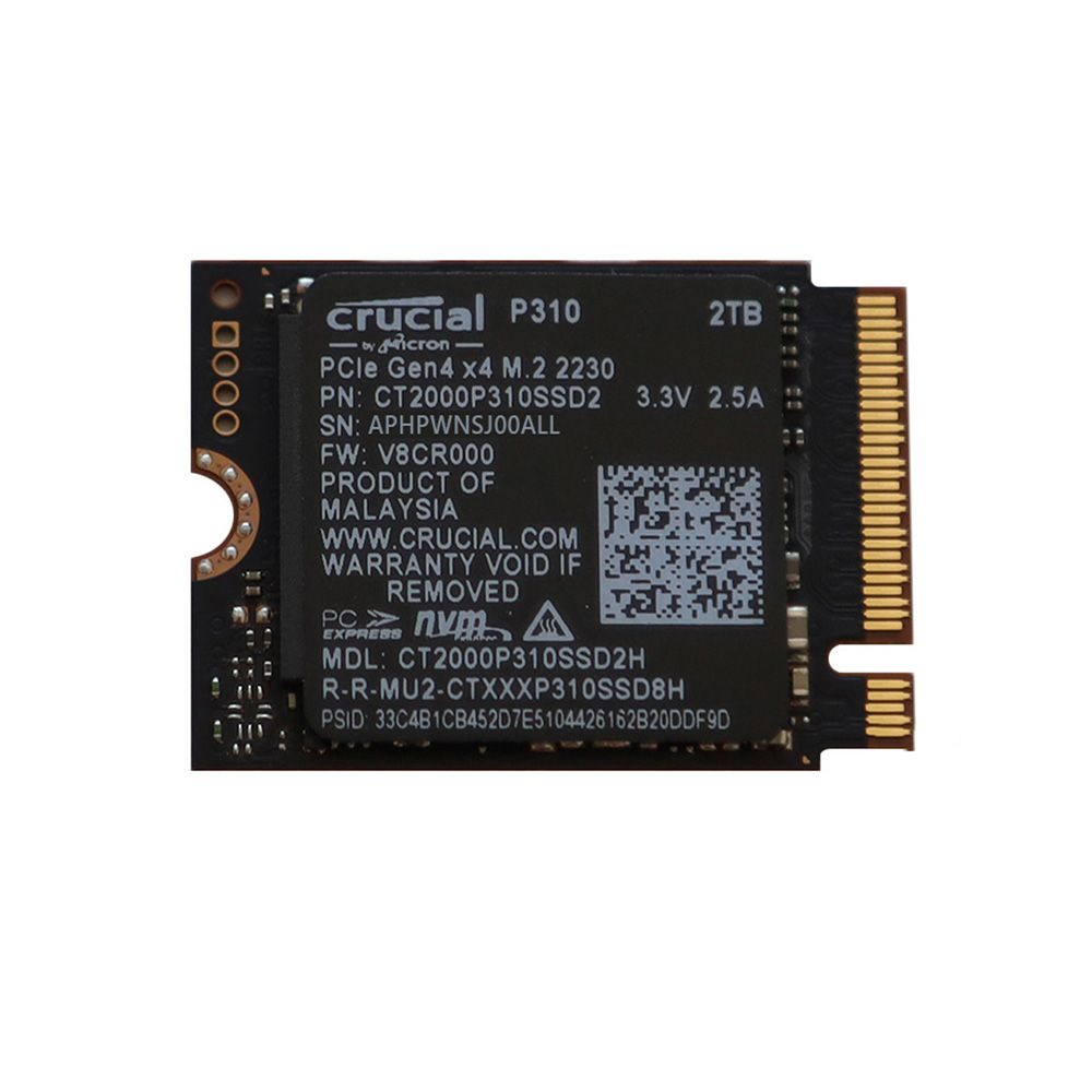 Crucial P310 2TB M.2 2230 PCIe 4.0 NVMe Internal SSD CT2000P310S Crucial P310 2TB M.2 2230 PCIe 4.0 NVMe Internal SSD CT2000P310SSD2 OEM - Mineaway